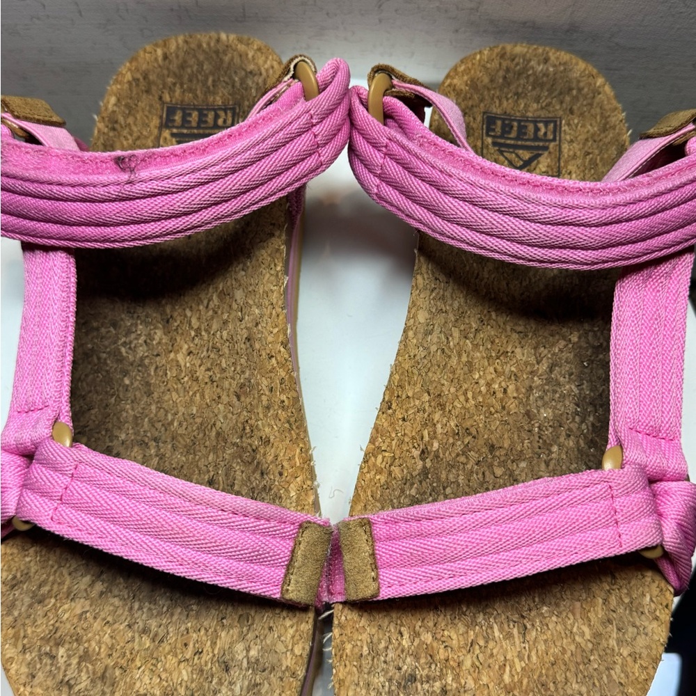 Reef Pink and Tan Sandals - Picture 2 of 5